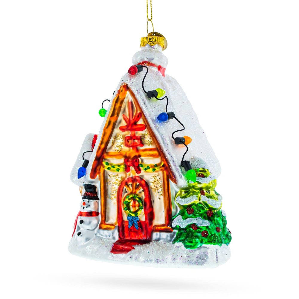 Gingerbread Delight Blown Glass Christmas Ornament  |   Gingerbread Gingerbread Gingerbread