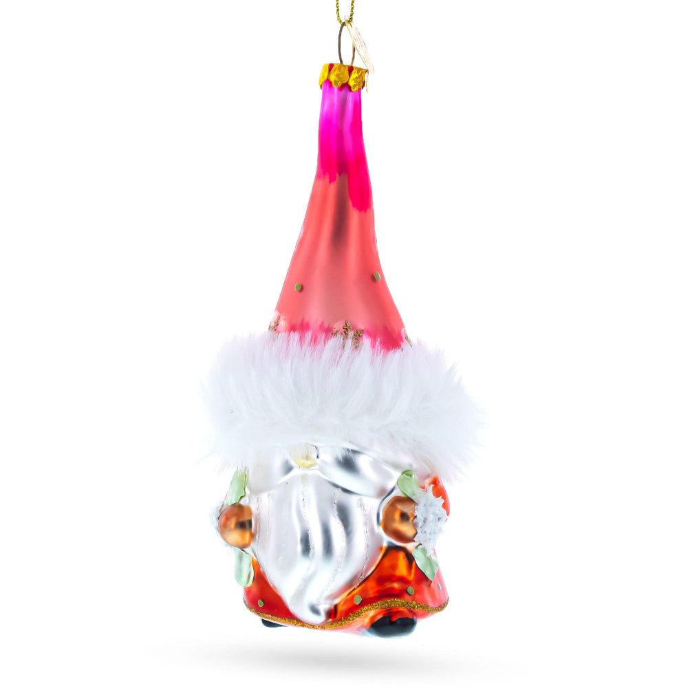 Gnome Carrying Gifts Blown Glass Christmas Ornament  |   Fairy Tales Fairy Tales Fairy Tales