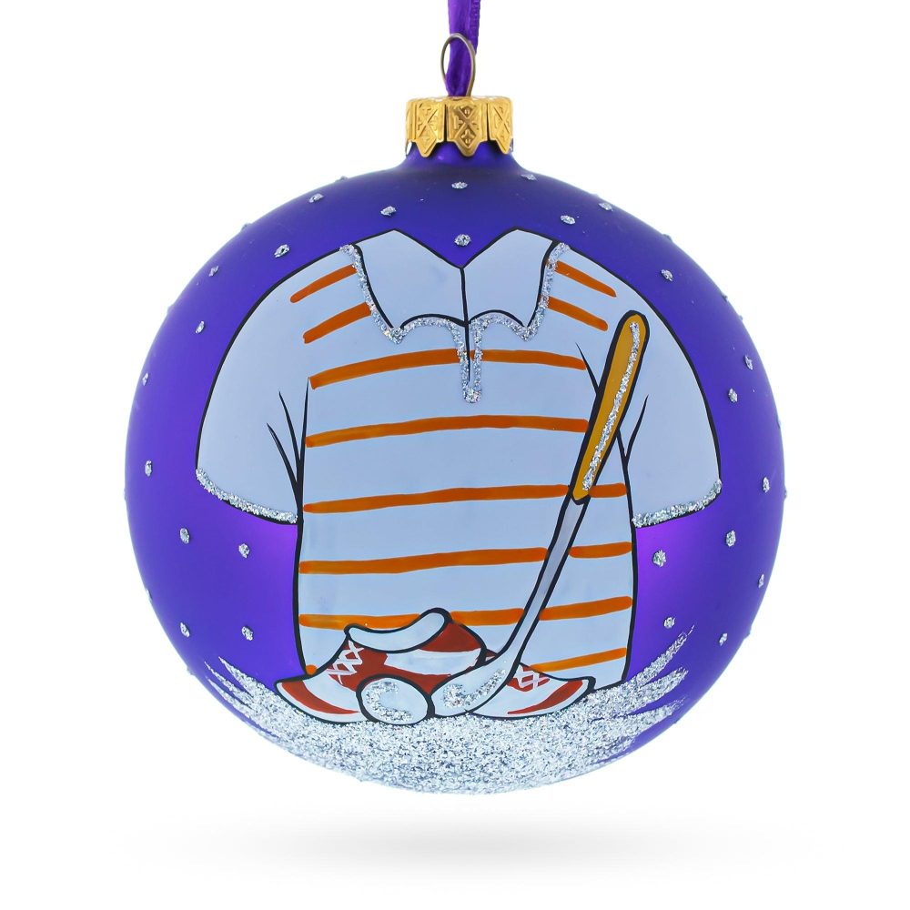 Golf Blown Glass Ball Christmas Ornament 4 Inches  |   Personalized Ornaments Personalized