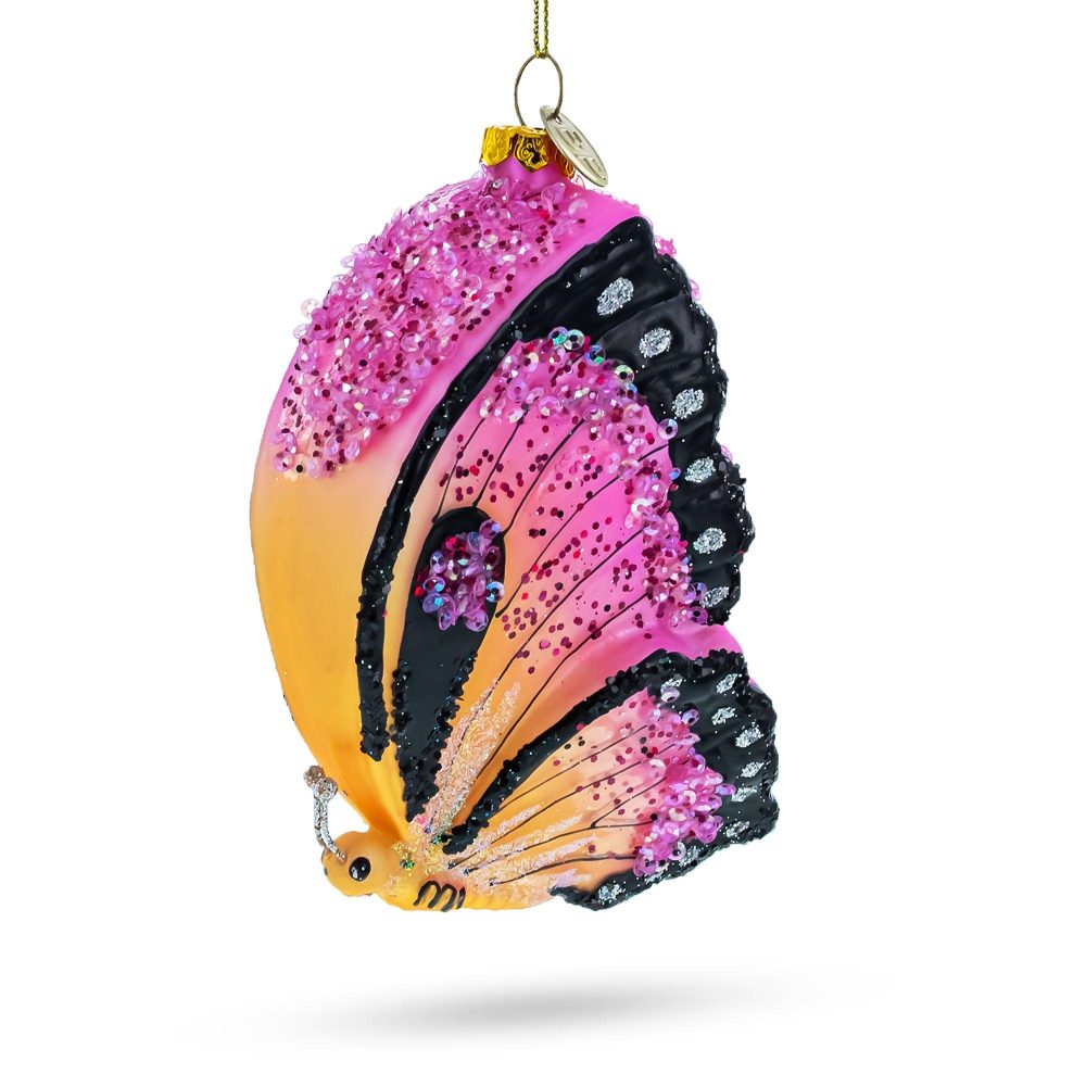 Graceful Butterfly Blown Glass Christmas Ornament  |   Animals Animals Animals