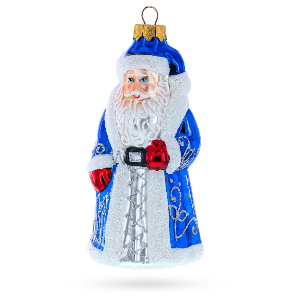 Grandfather Frost Mini Glass Christmas Ornament  |   Santa Ornaments Santa