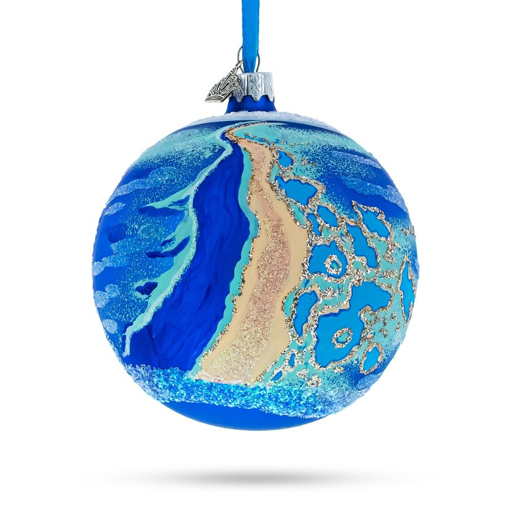 Great Barrier Reef, Australia Glass Ball Christmas Ornament 4 Inches  |   Travel Ornaments Travel