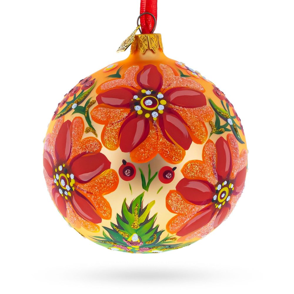 Helenium Flowers Glass Ball Ornament  |   Flowers Flowers Flowers