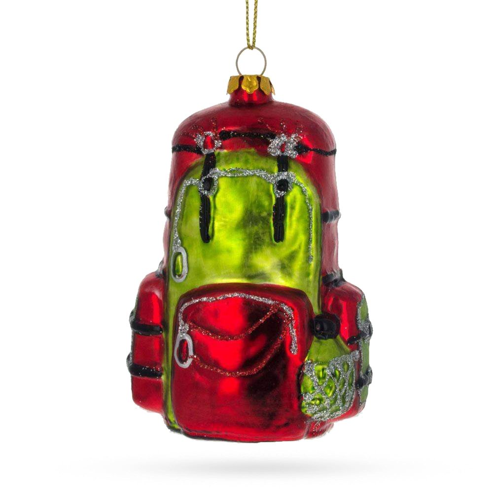 Hiking/ Camping Travel Backpack Glass Christmas Ornament  |   Hobby Hobby Hobby