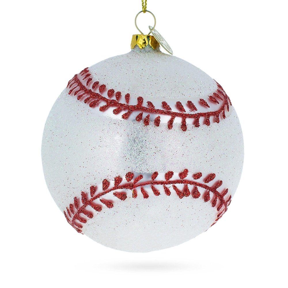 Home-Run Baseball Blown Glass Christmas Ornament  |   Sports Ornaments Sports