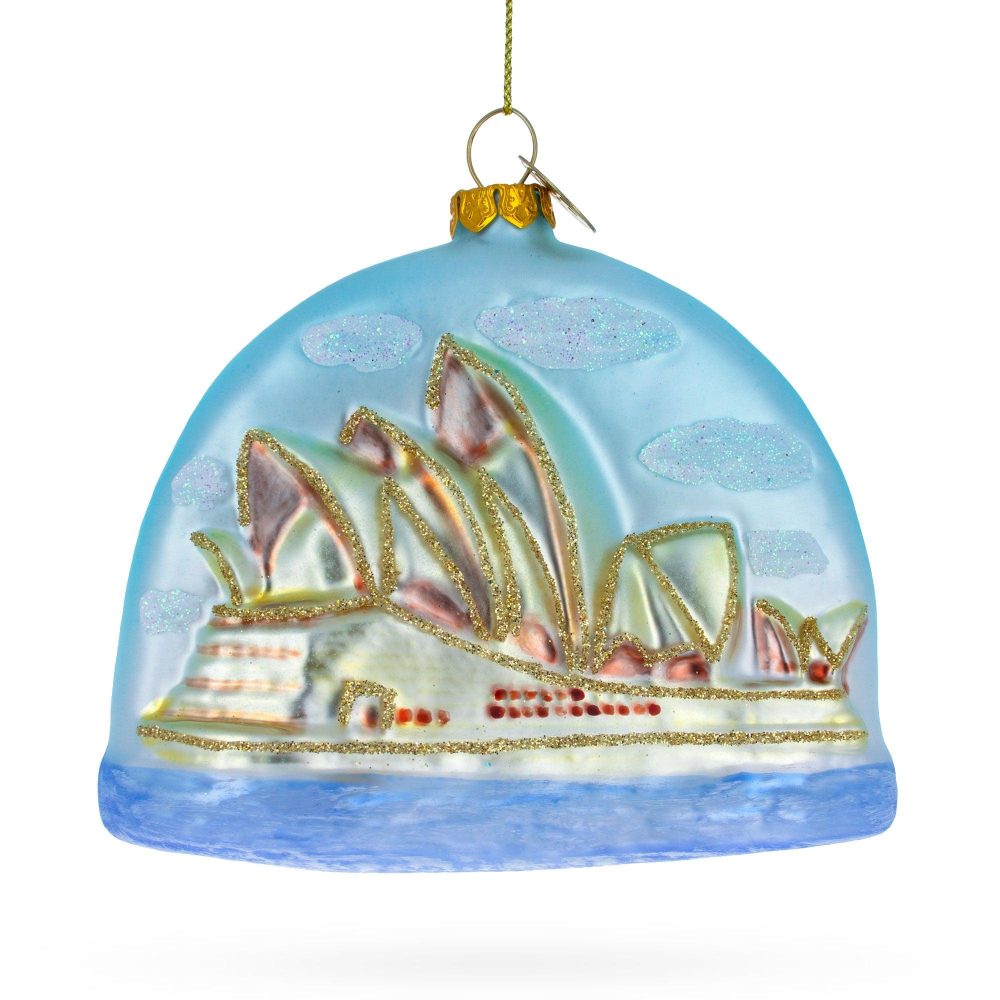 Iconic Sydney Opera House Blown Glass Christmas Ornament  |   Travel Ornaments Travel