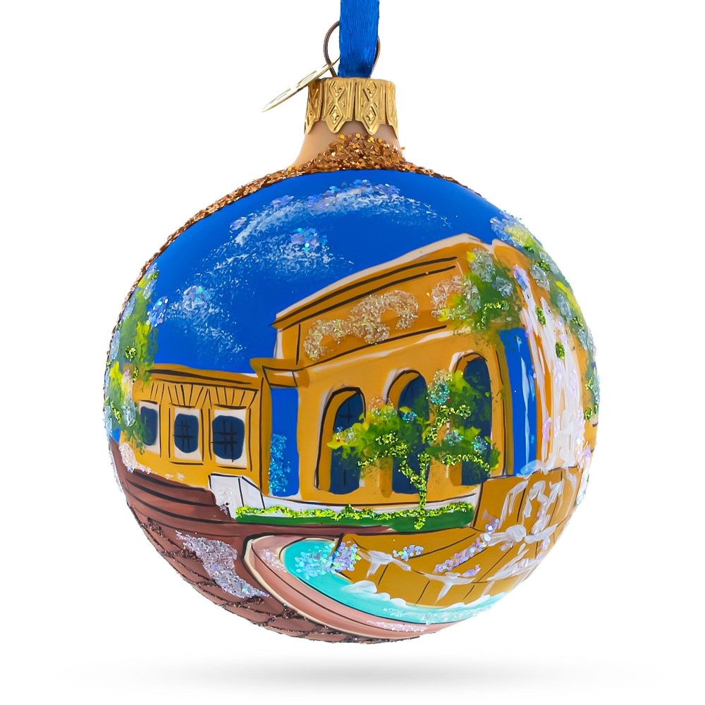 Institute Of Arts In Detroit, Michigan Glass Ball Christmas Ornament 3.25 Inches  |   Travel Ornaments Travel