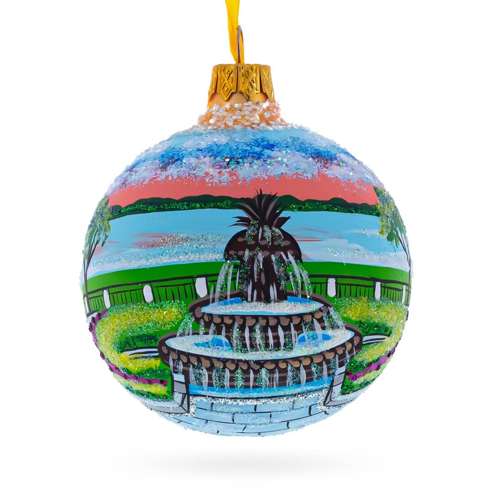 Joe Riley Waterfront Park, Charleston, South Carolina, Usa Glass Ball Christmas Ornament 3.25 Inches  |   Travel Ornaments Travel