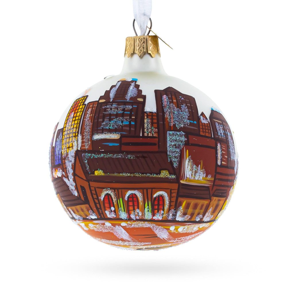 Kansas City, Missouri Glass Ball Christmas Ornament 3.25 Inches  |   Travel Ornaments Travel