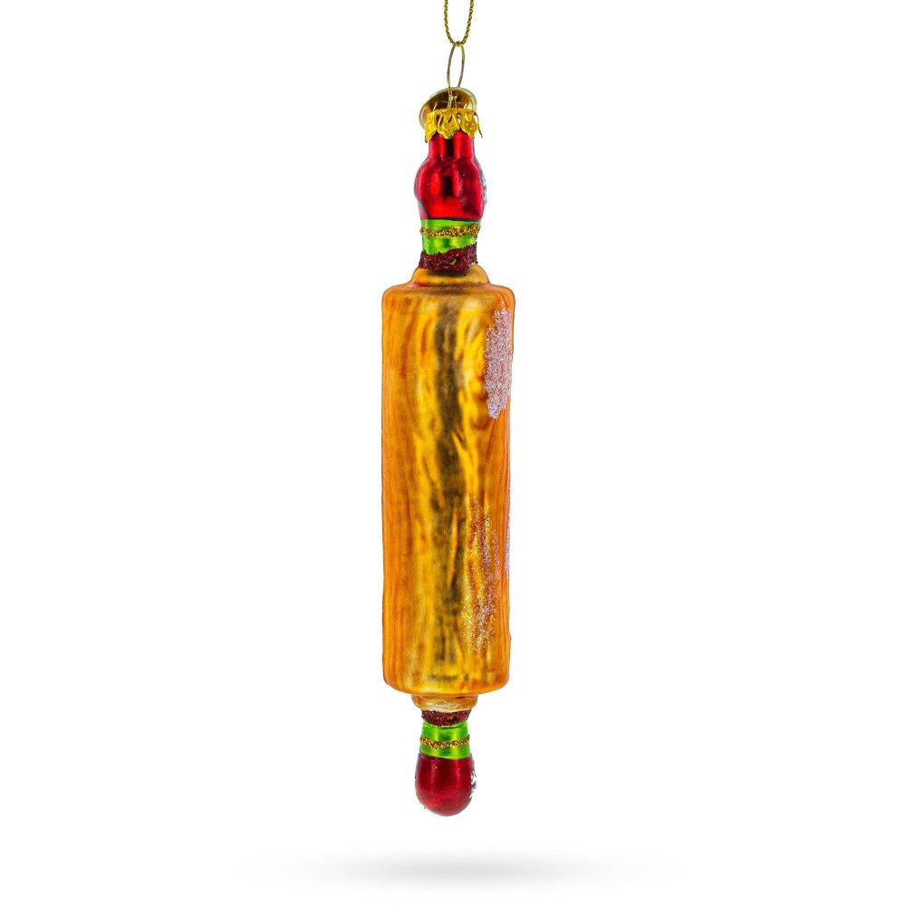 Kitchen Rolling Pin Blown Glass Christmas Ornament  |   Houseware Houseware Houseware