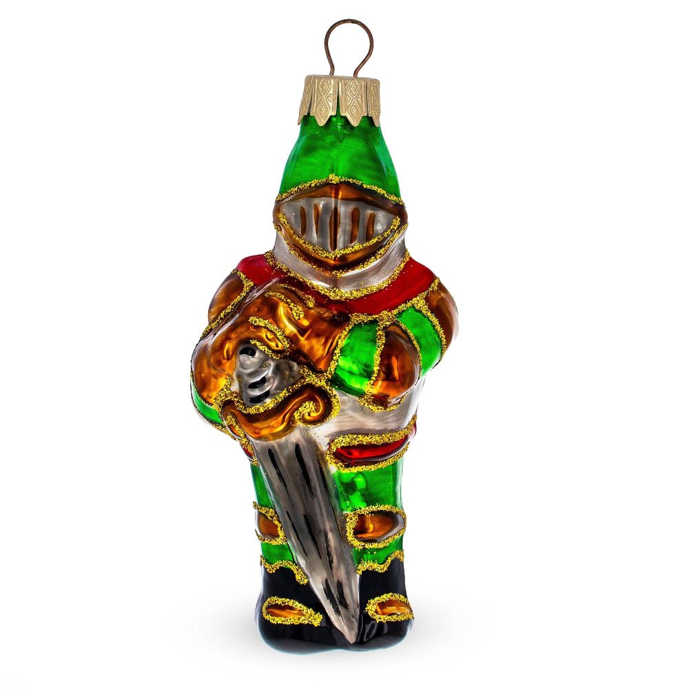 Knight Holding Sword Mini Glass Christmas Ornament  |   Fairy Tales Fairy Tales Fairy Tales