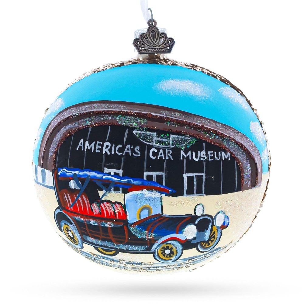 Lemay America’S Car Museum, Tacoma, Washington, Usa Glass Ball Christmas Ornament 4 Inches  |   Travel Ornaments Travel