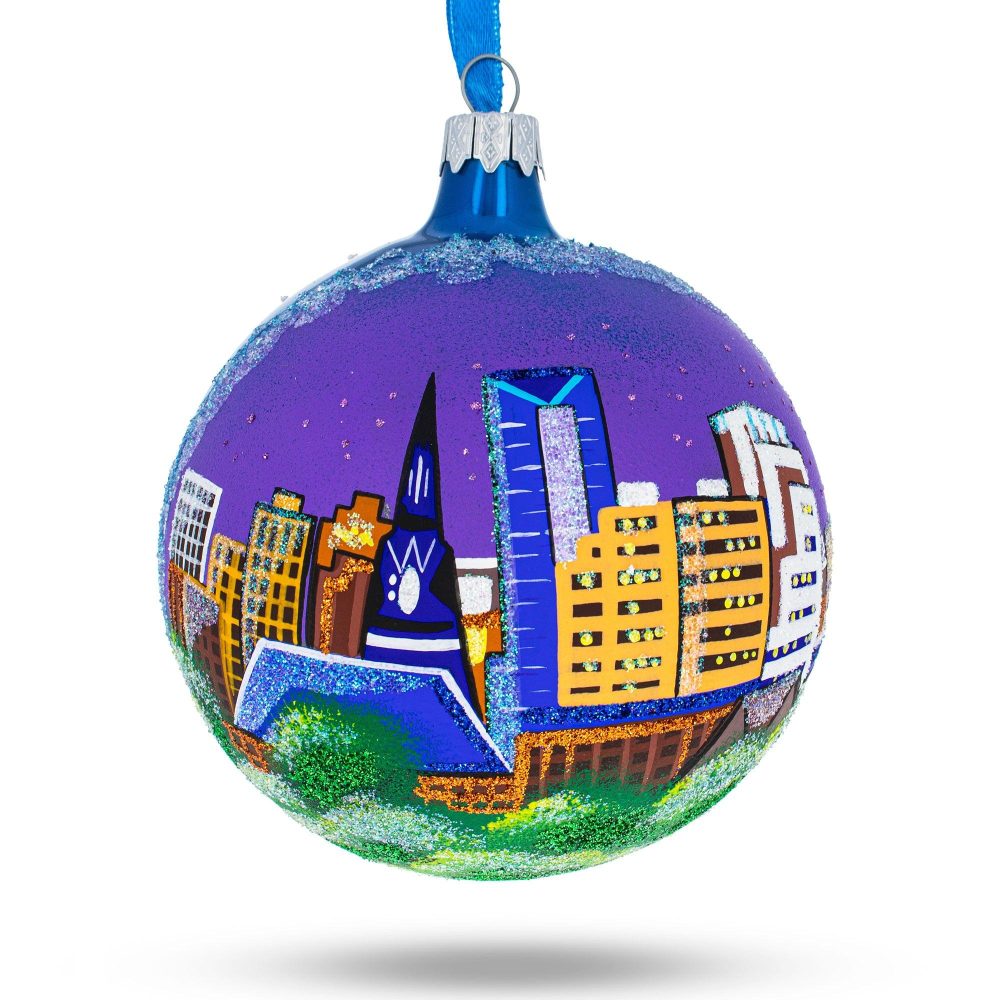 Lexington, Kentucky Glass Ball Christmas Ornament 4 Inches  |   Travel Ornaments Travel