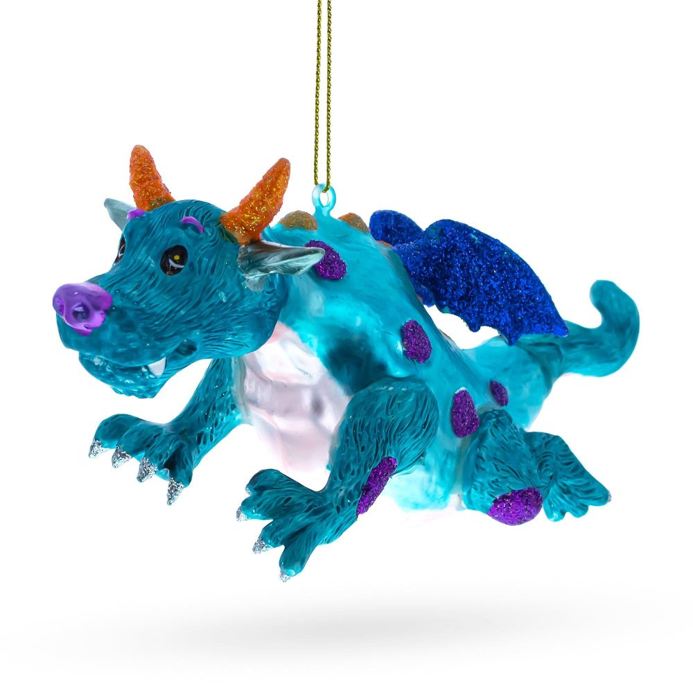 Majestic Flying Dragon Blown Glass Christmas Ornament  |   Fairy Tales Fairy Tales Fairy Tales