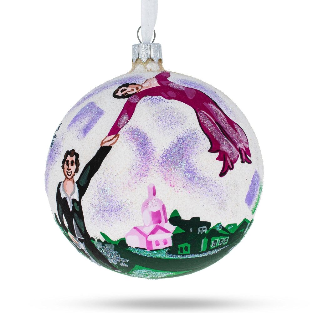 Marc Chagall’S 1917 ‘The Promenade’ Masterpiece Blown Glass Ball Christmas Ornament 4 Inches  |   Artworks Artworks Artworks