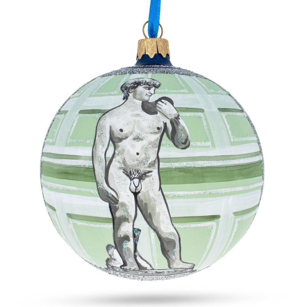 Michelangelo’S ‘David’ Sculpture Blown Glass Ball Christmas Ornament 4 Inches  |   Artworks Artworks Artworks