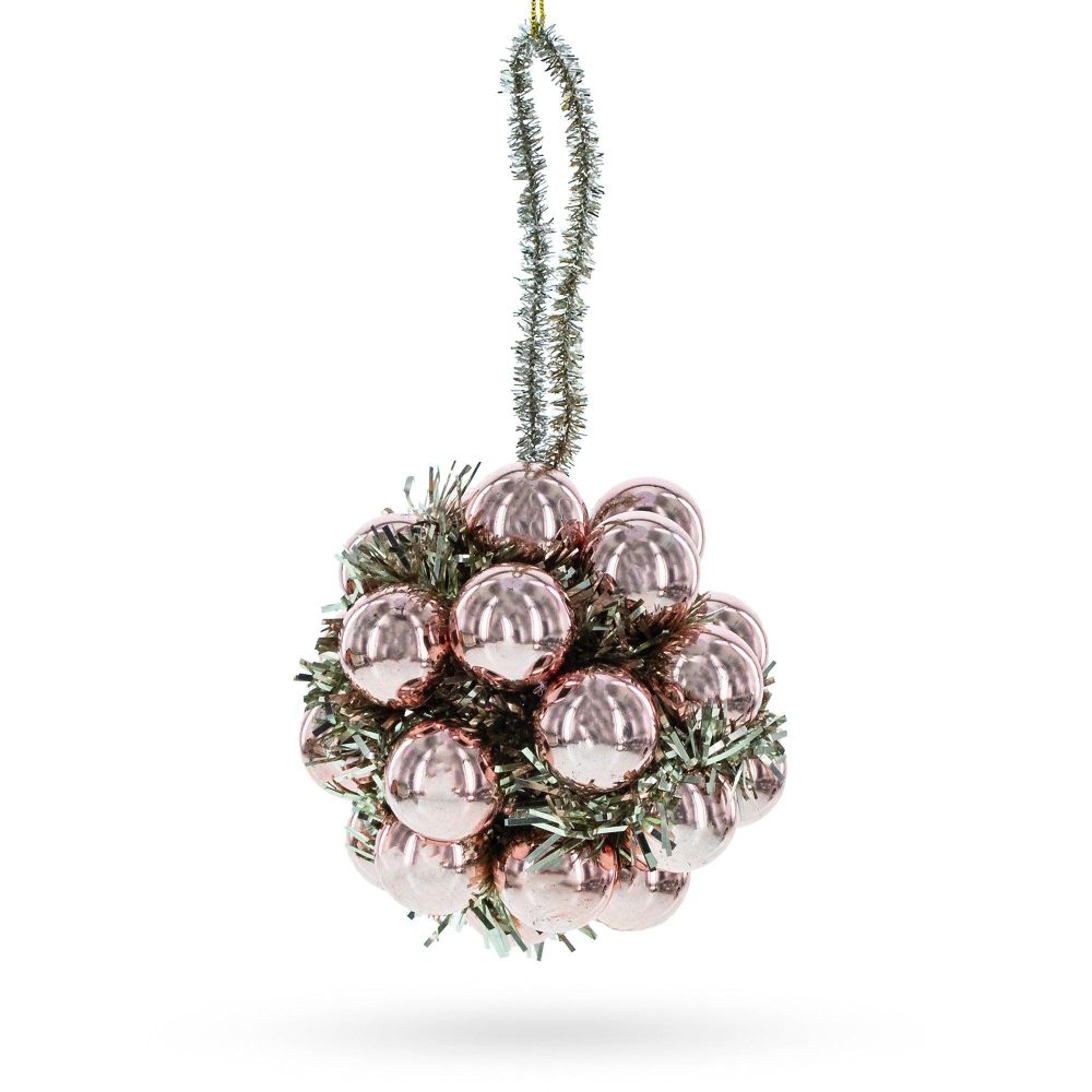 Miniature Balls On Glass Blown Glass Christmas Ornament  |   Flowers Flowers Flowers