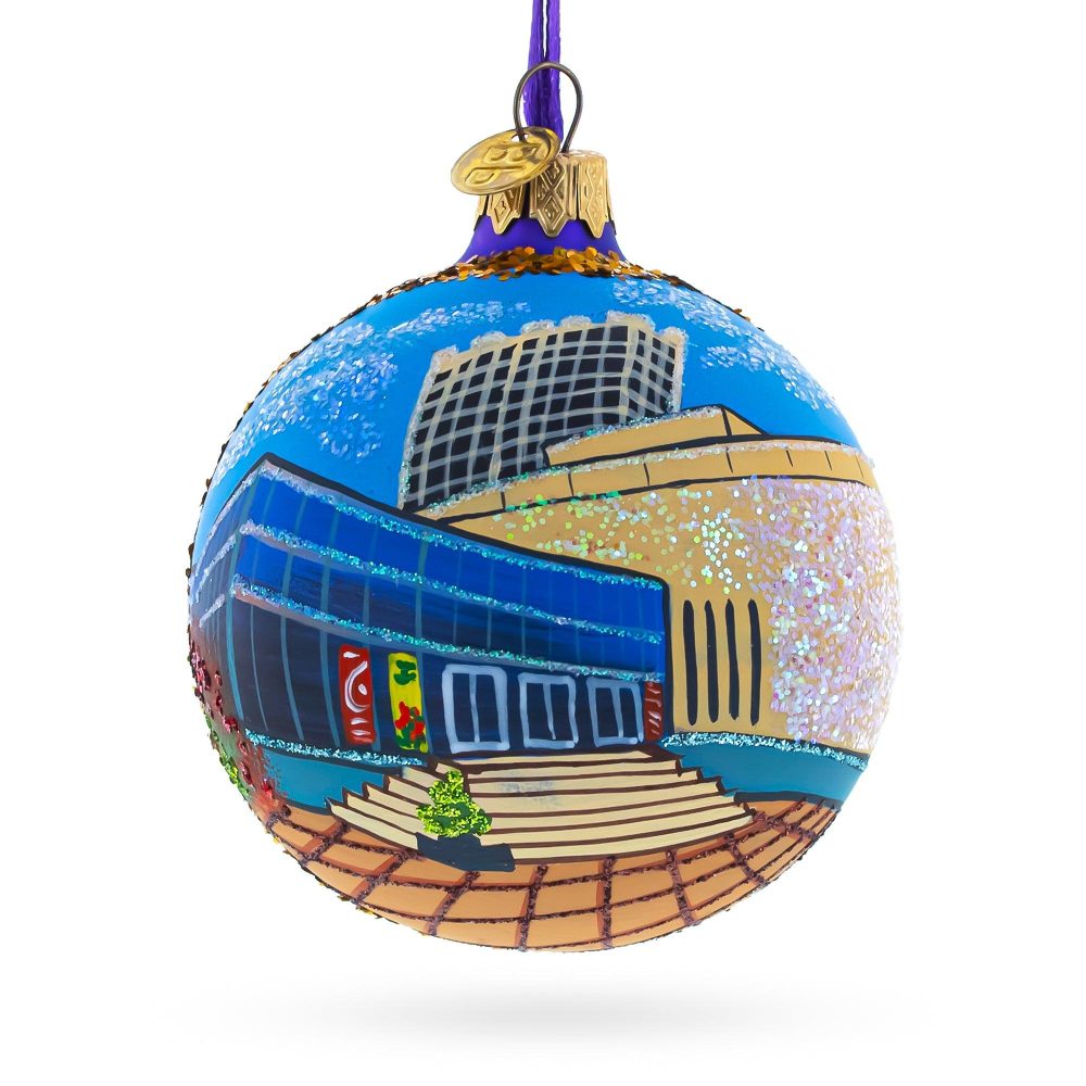 Museum Of Natural Science In Houston, Texas Glass Ball Christmas Ornament 3.25 Inches  |   Travel Ornaments Travel