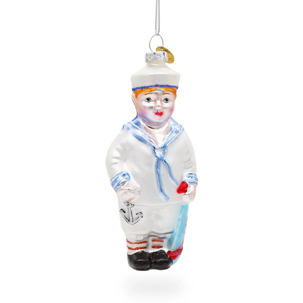 Nautical Sailor Blown Glass Christmas Ornament  |   Occupations Occupations Occupations