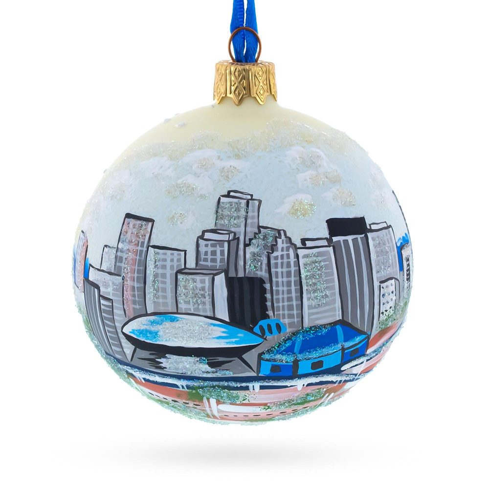 New Orleans, Louisiana Glass Ball Christmas Ornament 3.25 Inches  |   Travel Ornaments Travel