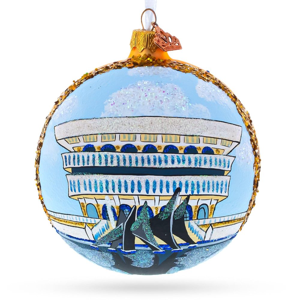 New York State Museum, Albany, New York, Usa Glass Ball Christmas Ornament 4 Inches  |   Travel Ornaments Travel