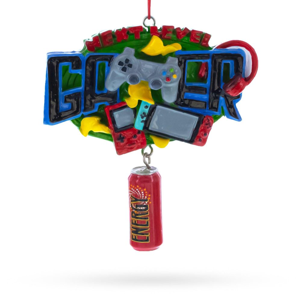 Next Level Gamer With Energy Drink Resin Christmas Ornament  |   Hobby Hobby Hobby