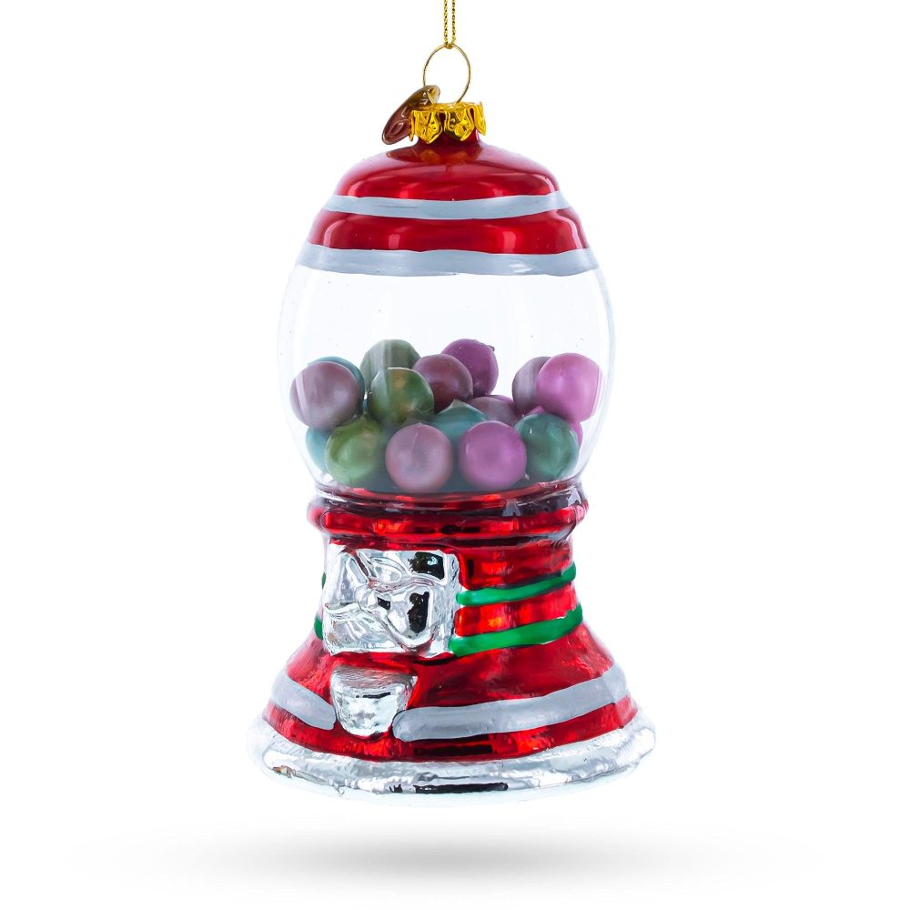 Nostalgic Gumball Machine Blown Glass Christmas Ornament  |   Food Food Food