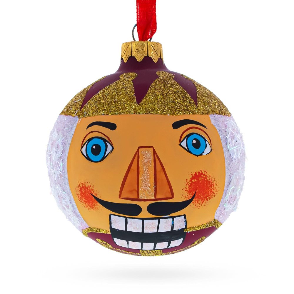 Nutcracker Face Blown Glass Christmas Ornament 3.25 Inches  |   Nutcrackers Nutcrackers Nutcrackers