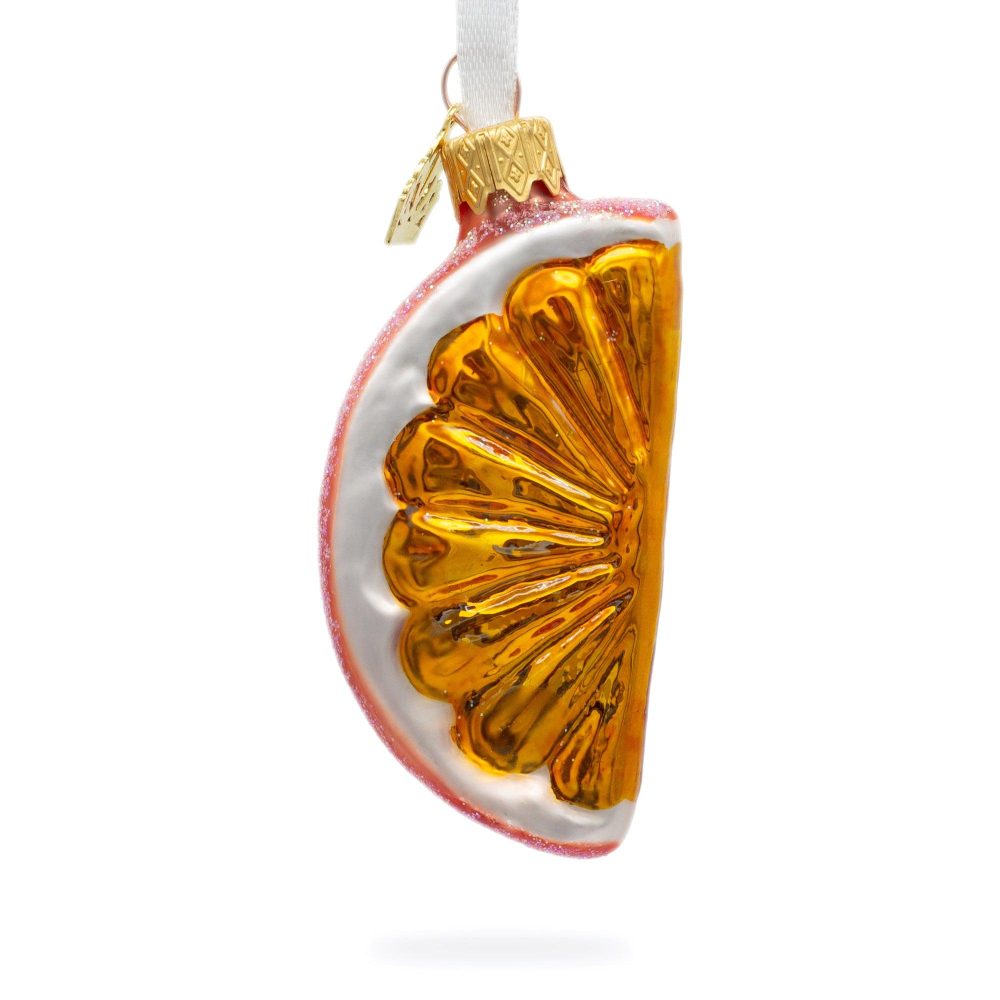 Orange Slice Mini Glass Christmas Ornament  |   Food Food Food