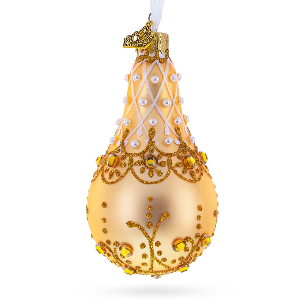 Pearls On Champagne Glass Waterdrop Ornament  |   Couturier Couturier Couturier