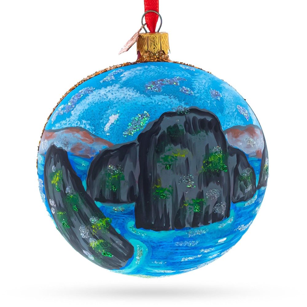 Philippines Glass Ball Christmas Ornament 4 Inches  |   Travel Ornaments Travel