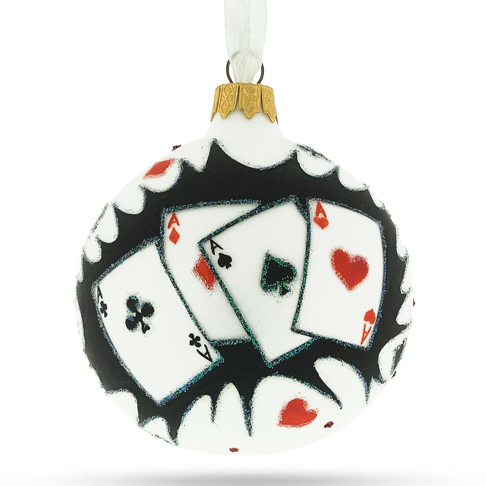 Playing Cards Deck Blown Glass Christmas Ornament 3.25 Inches  |   Hobby Ornaments Hobby