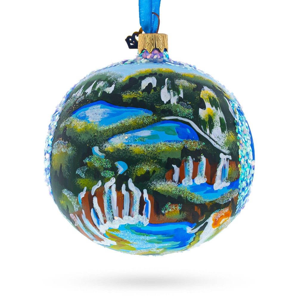 Plitvice Lakes National Park, Croatia Glass Ball Christmas Ornament  |   Travel Ornaments Travel