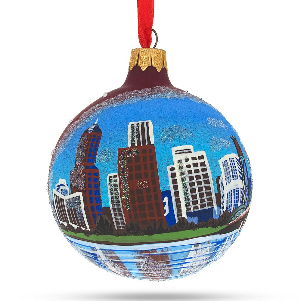 Portland, Oregon Glass Ball Christmas Ornament 3.25 Inches  |   Travel Ornaments Travel