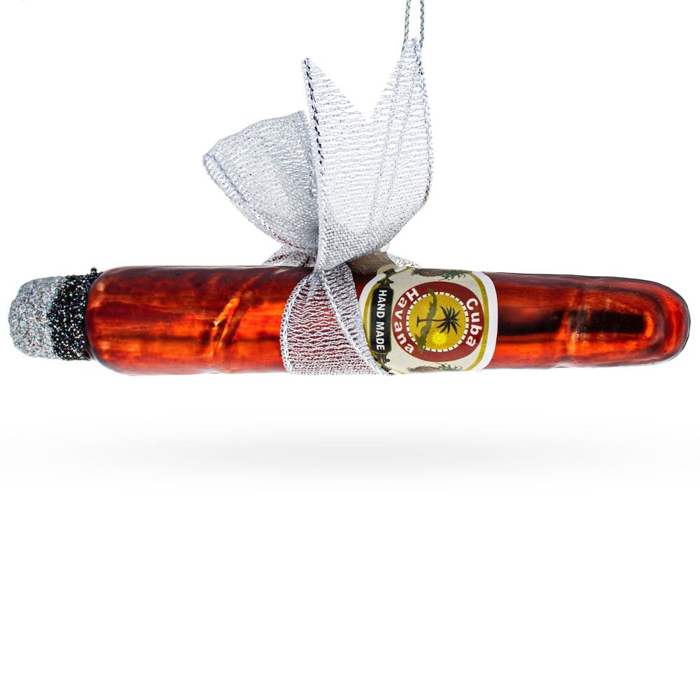 Premium Cigar With Box Blown Glass Christmas Ornament  |   Hobby Hobby Hobby