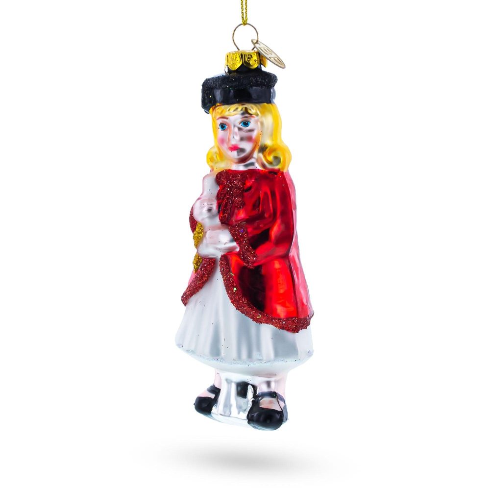 Proud Graduate Holding A Diploma Glass Christmas Ornament  |   Occupations Occupations Occupations