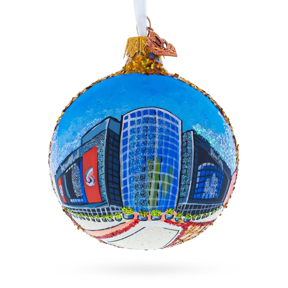 Prudential Center, Newark, New Jersey, Usa Glass Ball Christmas Ornament 3.25 Inches  |   Travel Ornaments Travel