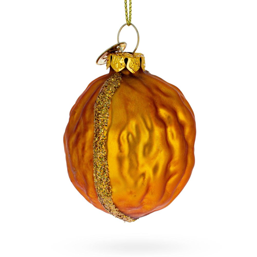 Realistic Walnut Blown Glass Christmas Ornament  |   Food Food Food