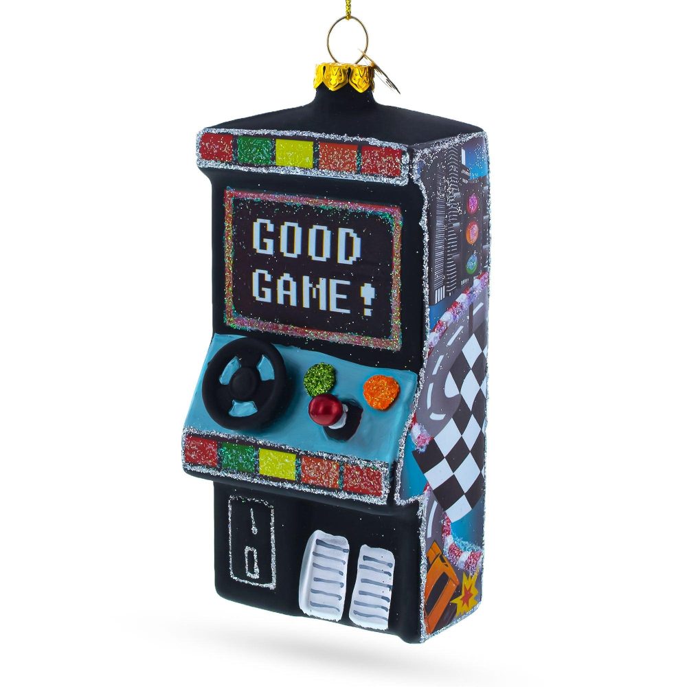 Retro Arcade Machine Blown Glass Christmas Ornament  |   Personalized Ornaments Personalized