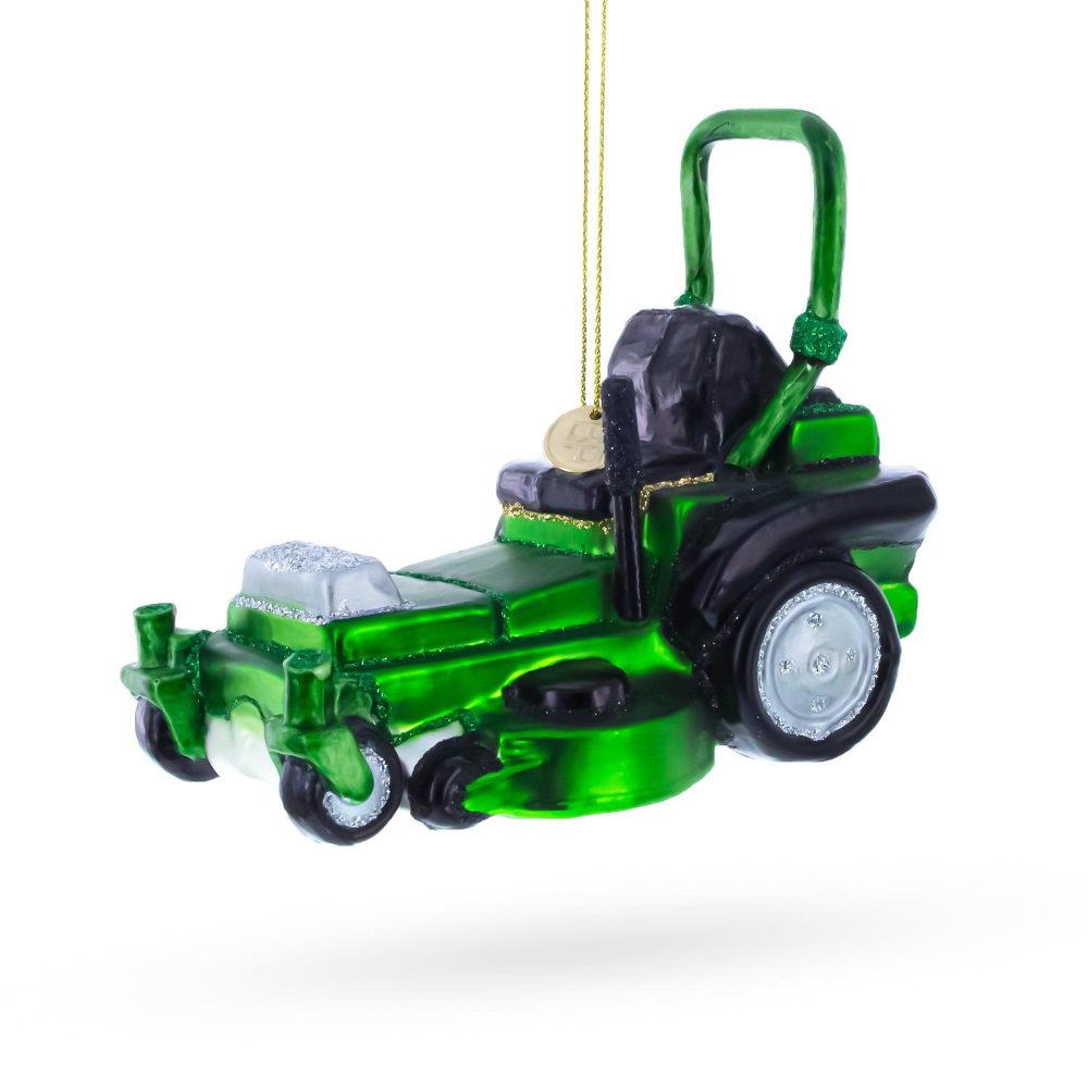 Riding Lawn Mower Blown Glass Christmas Ornament  |   Houseware Houseware Houseware