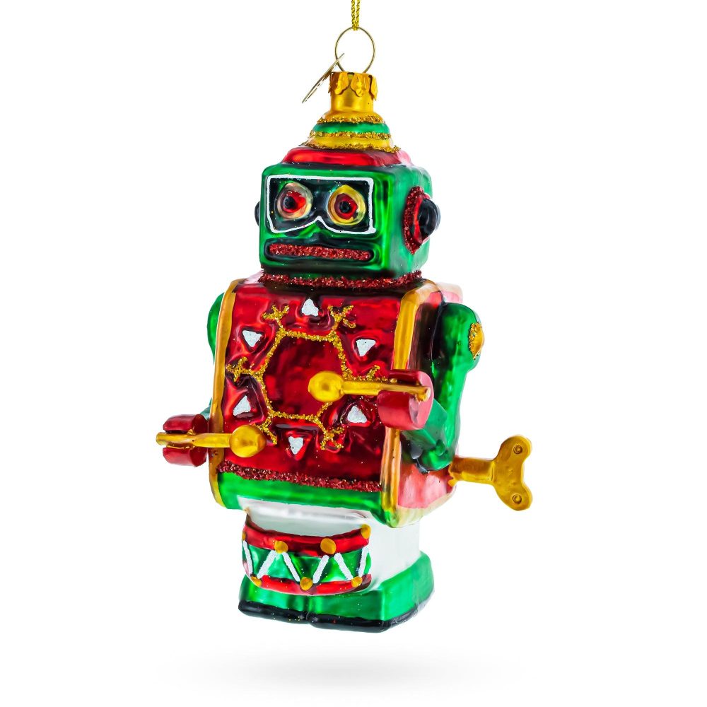 Robot-Drummer Blown Glass Christmas Ornament  |   Cosmic Cosmic Cosmic