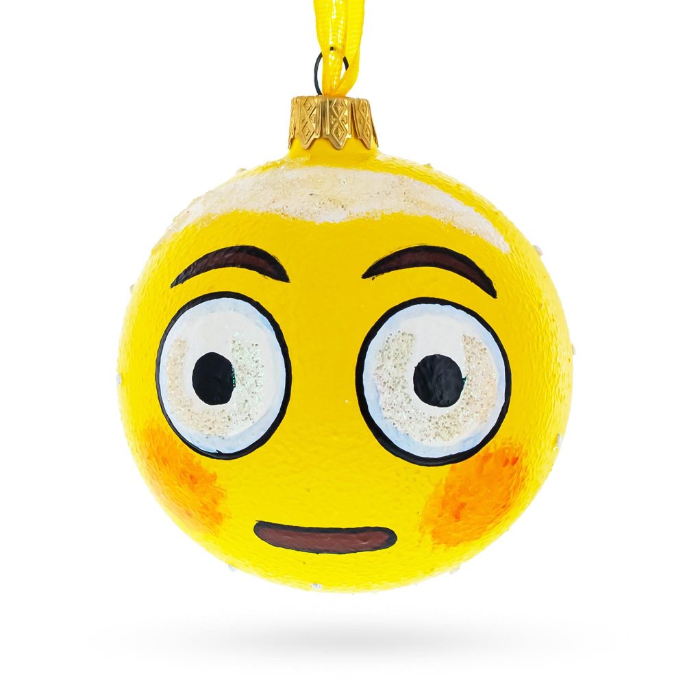 Rolling Eyes Facial Expressions Blown Glass Ball Christmas Ornament 3.25 Inches  |   Facial Expressions Facial Expressions Facial Expressions