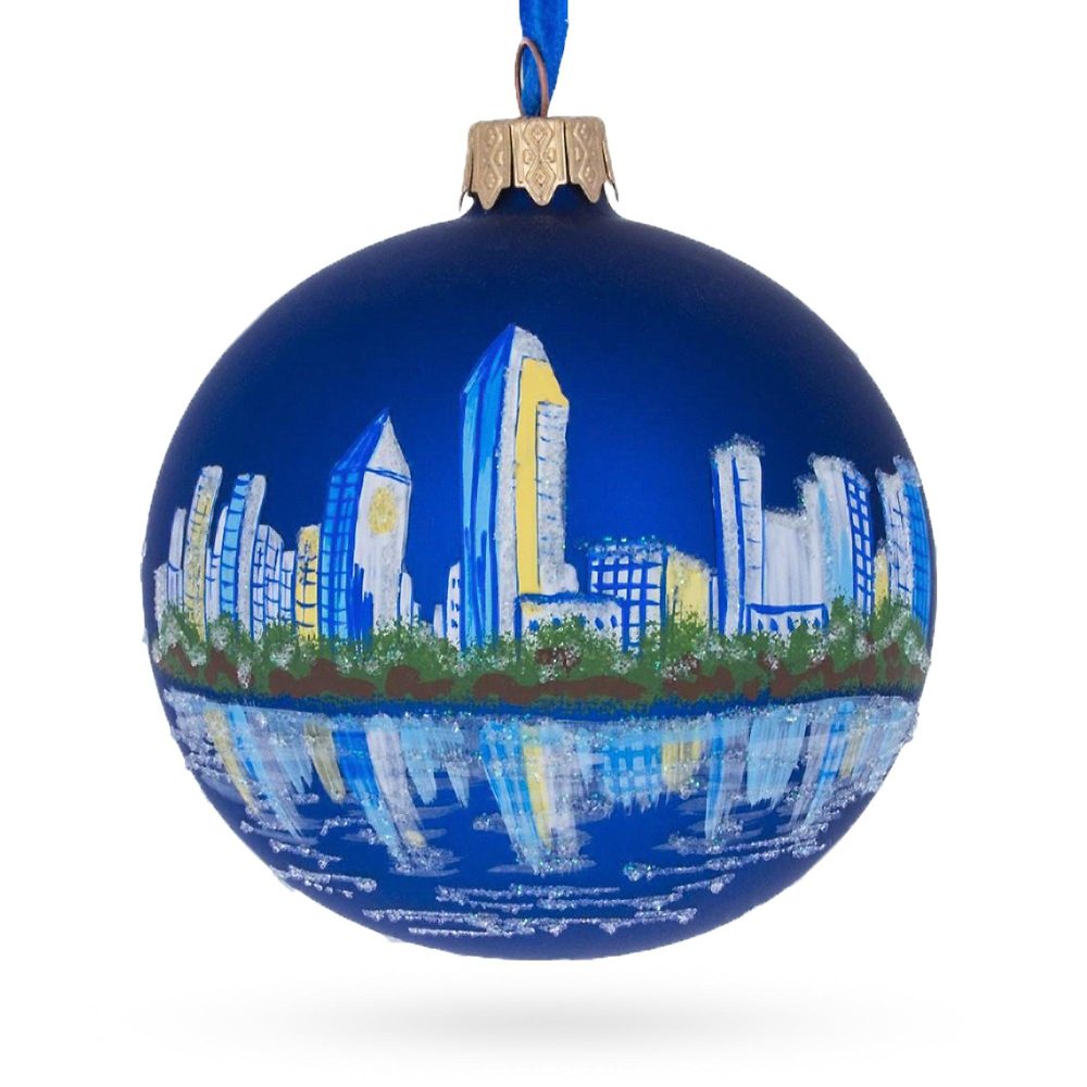 San Diego, California Glass Ball Christmas Ornament 3.25 Inches  |   Travel Ornaments Travel