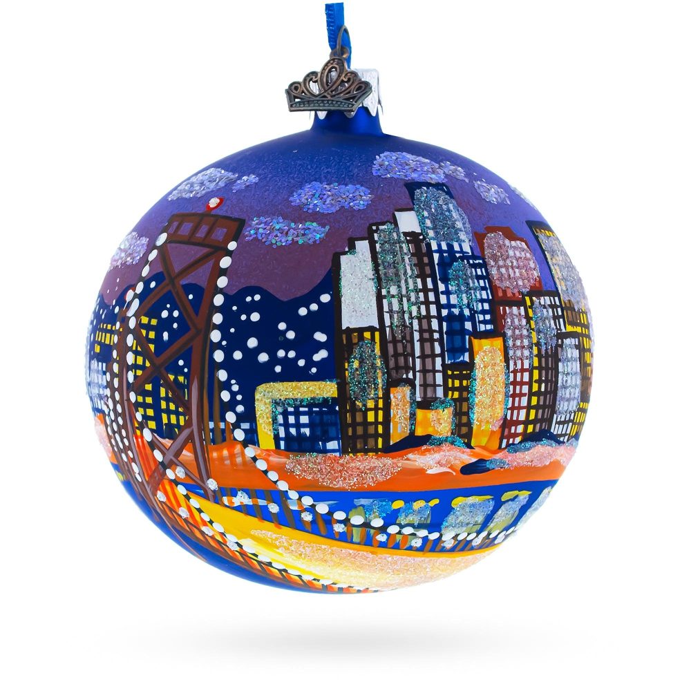 San Francisco, California Glass Ball Christmas Ornament 3.25 Inches  |   Travel Ornaments Travel