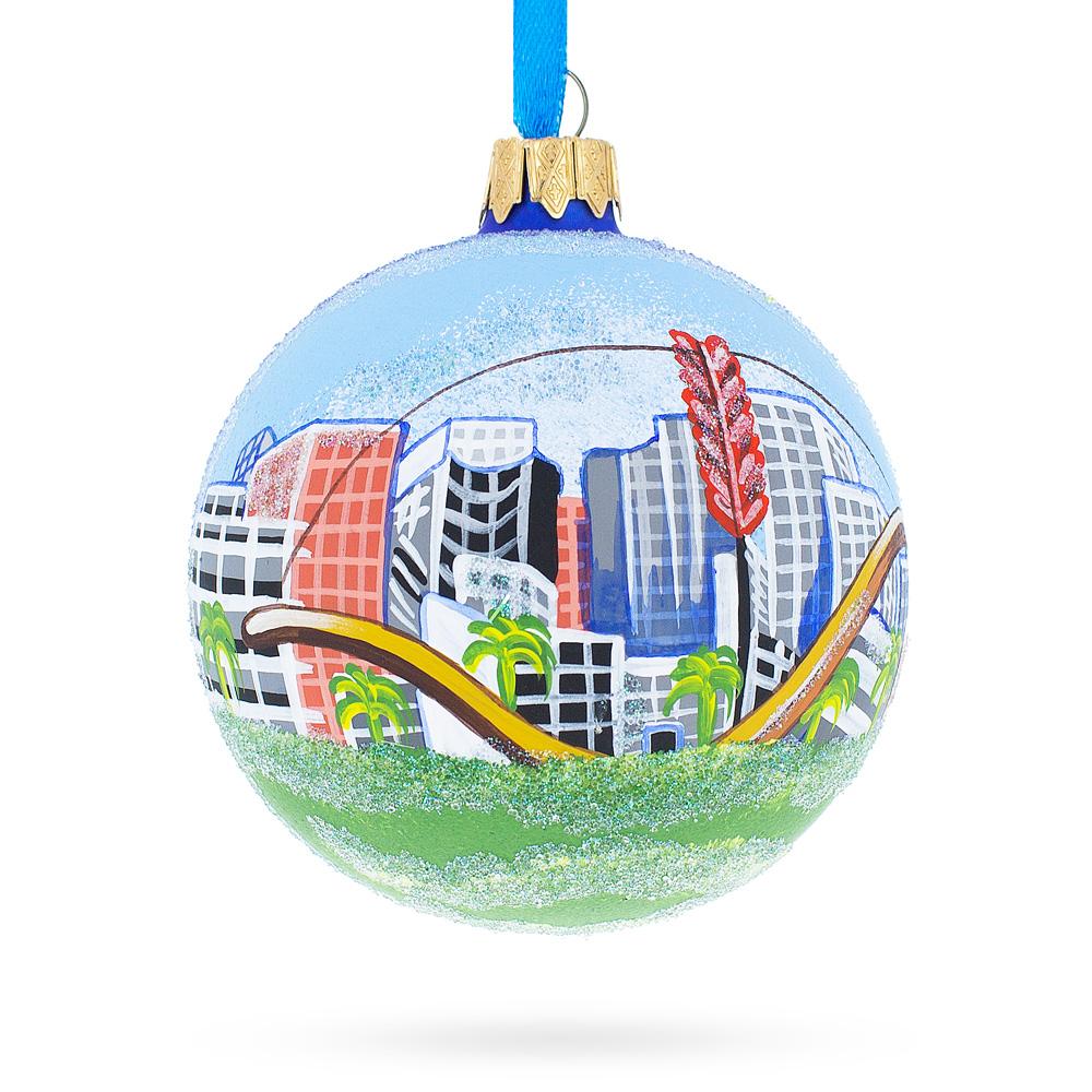 San Francisco, California Glass Ball Christmas Ornament 4 Inches  |   Travel Ornaments Travel