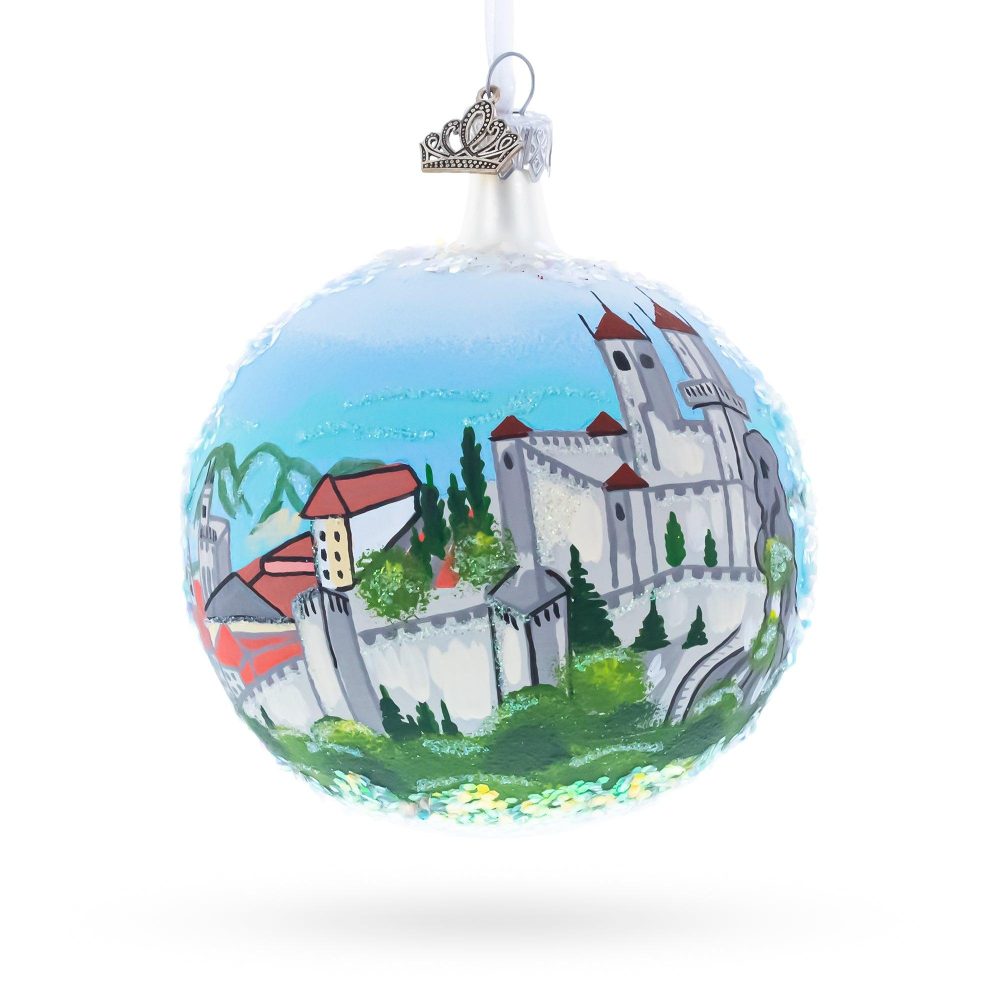 San Marino Glass Ball Christmas Ornament 4 Inches  |   Travel Ornaments Travel