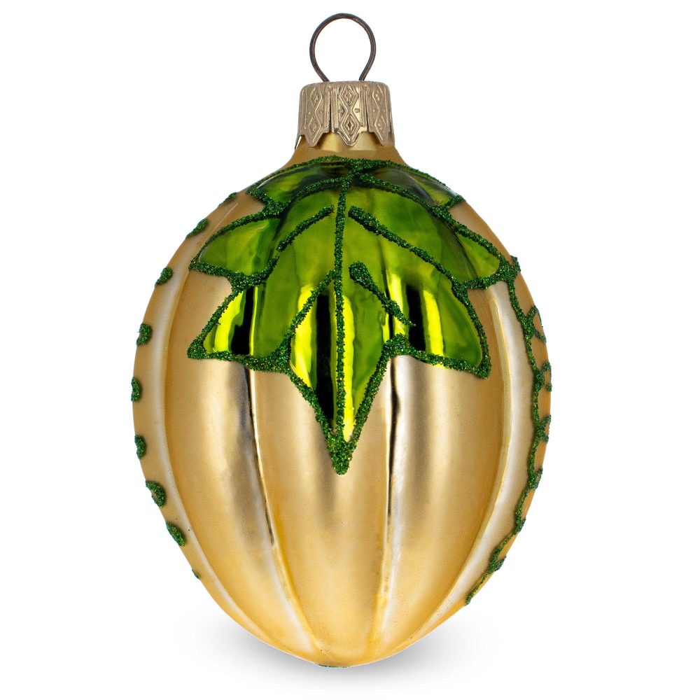 Seasonal Pumpkin Mini Glass Christmas Ornament  |   Food Food Food