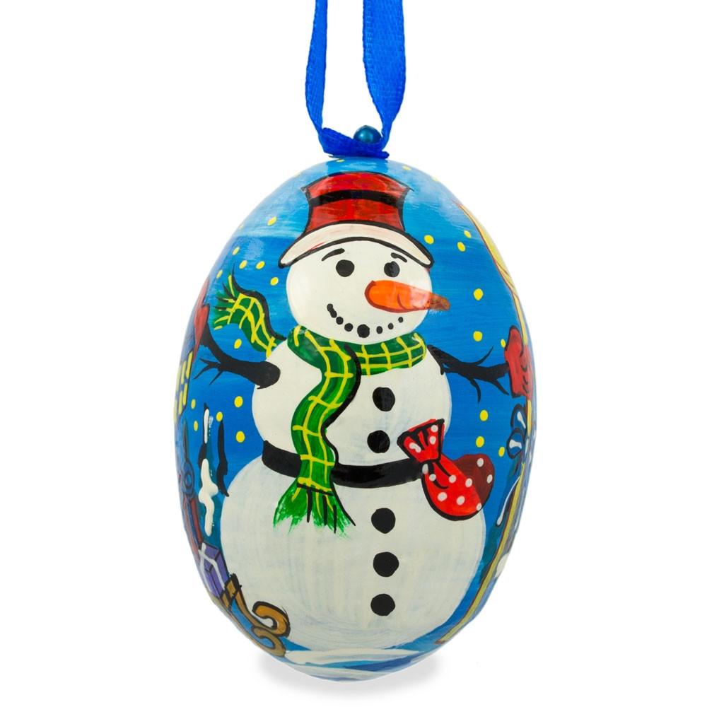 Snowman Wooden Christmas Ornament  |   Snowmen Ornaments Snowmen