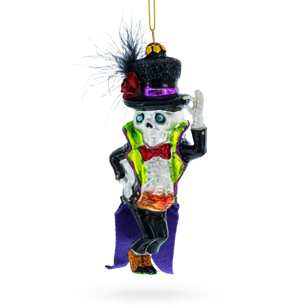 Spooky Skeleton Groom Blown Glass Christmas Ornament  |   Occasions Occasions Occasions