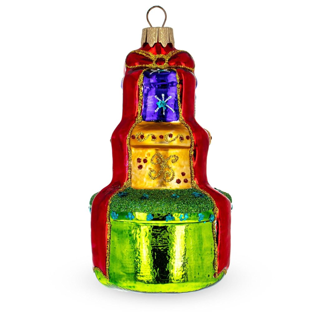 Stacked Gift Boxes Mini Glass Christmas Ornament  |   Occasions Occasions Occasions